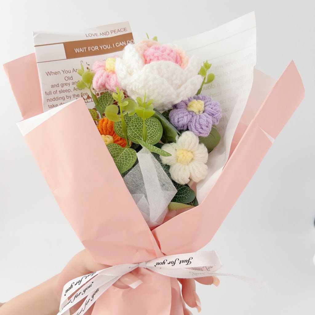 Rose Crochet Bouquet Valentine’s Day Gift for Her