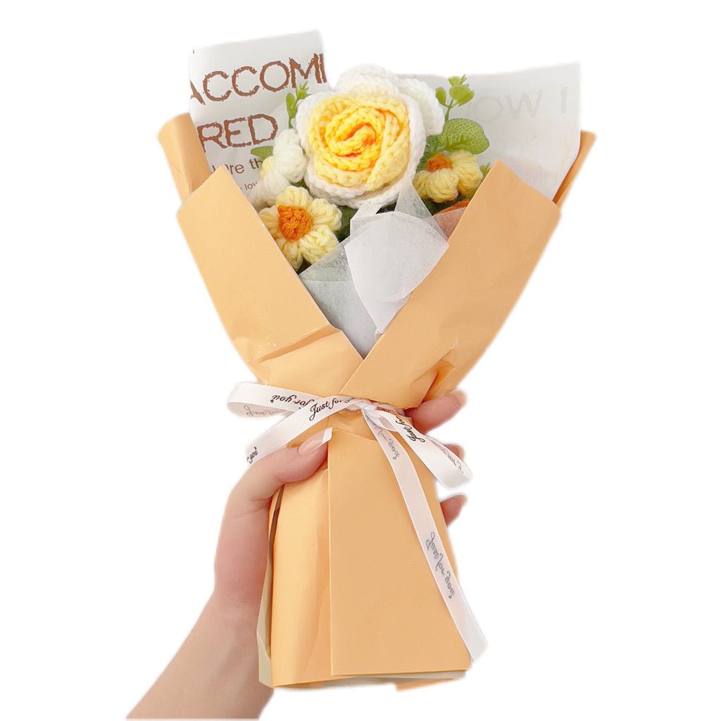 Rose Crochet Bouquet Valentine’s Day Gift for Her