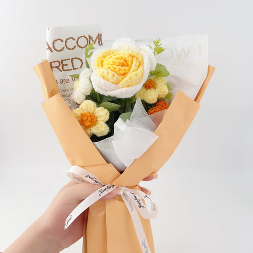 Rose Crochet Bouquet Valentine’s Day Gift for Her