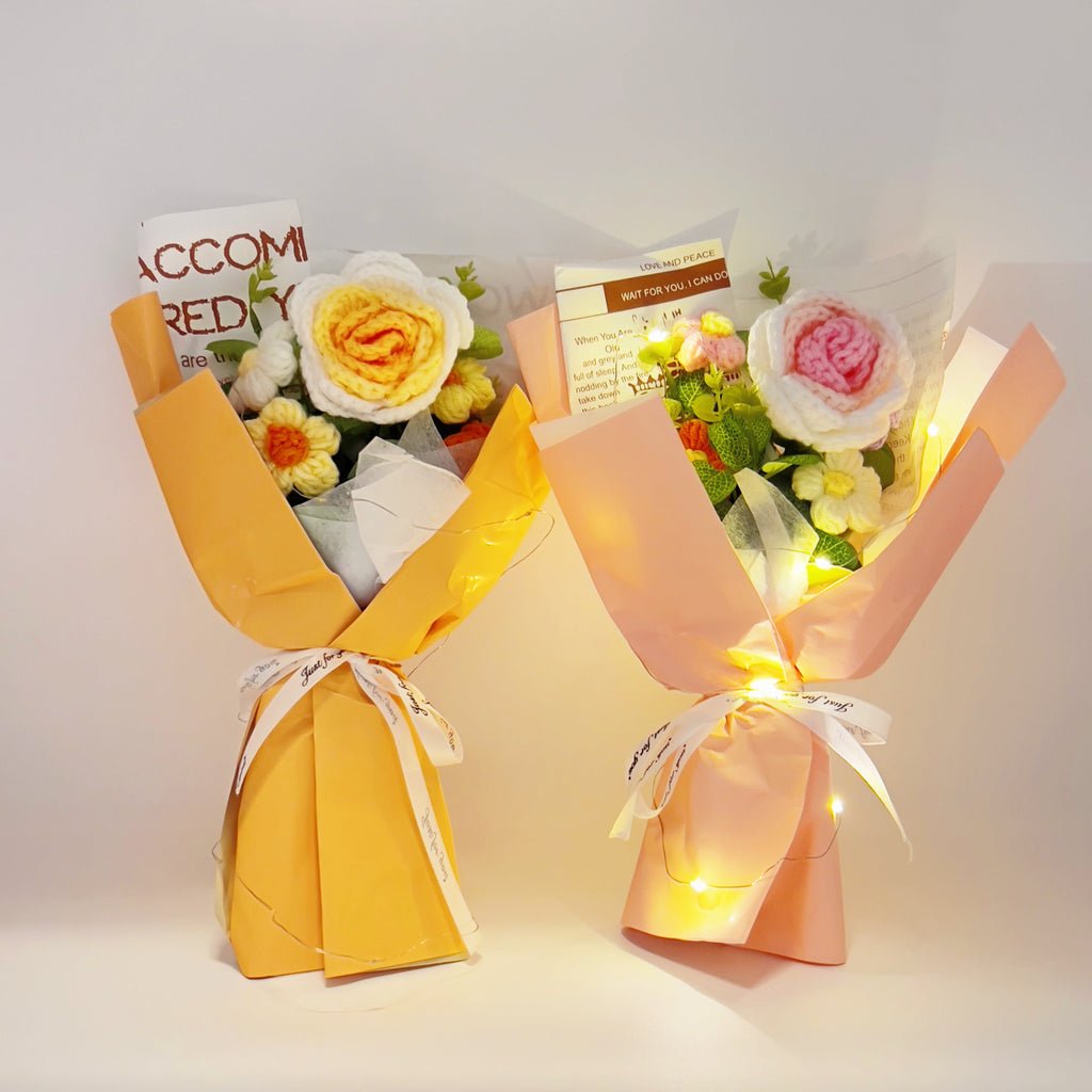 Rose Crochet Bouquet Valentine’s Day Gift for Her