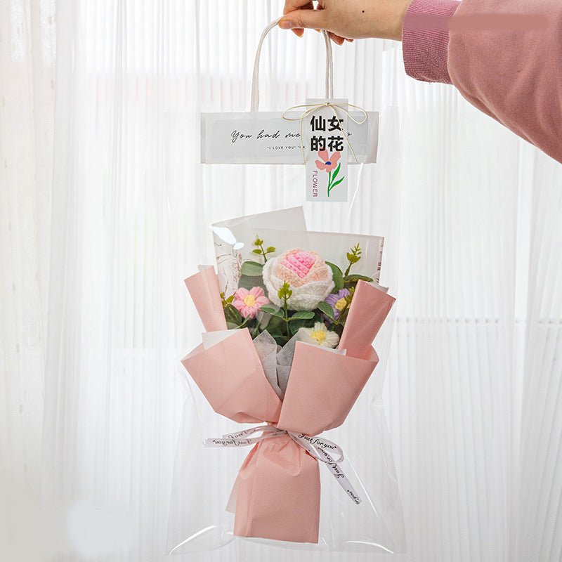 Rose Crochet Bouquet Valentine’s Day Gift for Her